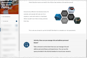 screenshot 4 of safe work planning course
