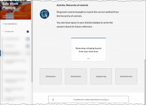 screenshot 5 of safe work planning course